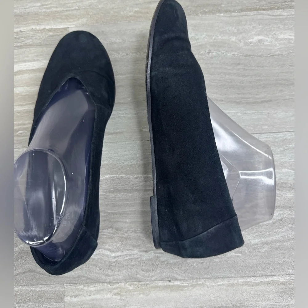 Eileen Fisher Una Hidden Wedge Suede Ballet Loafers Womens Size 7.5